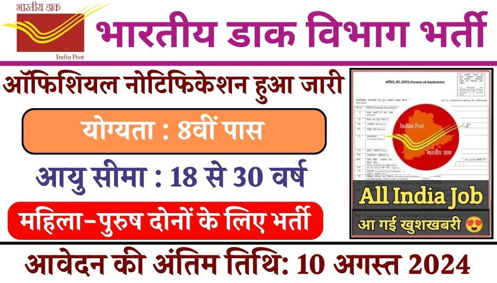 India Post Skilled Artisans Vacancy: भारतीय डाक विभाग में 8वीं पास के लिए भर्ती का नोटिफिकेशन जारी