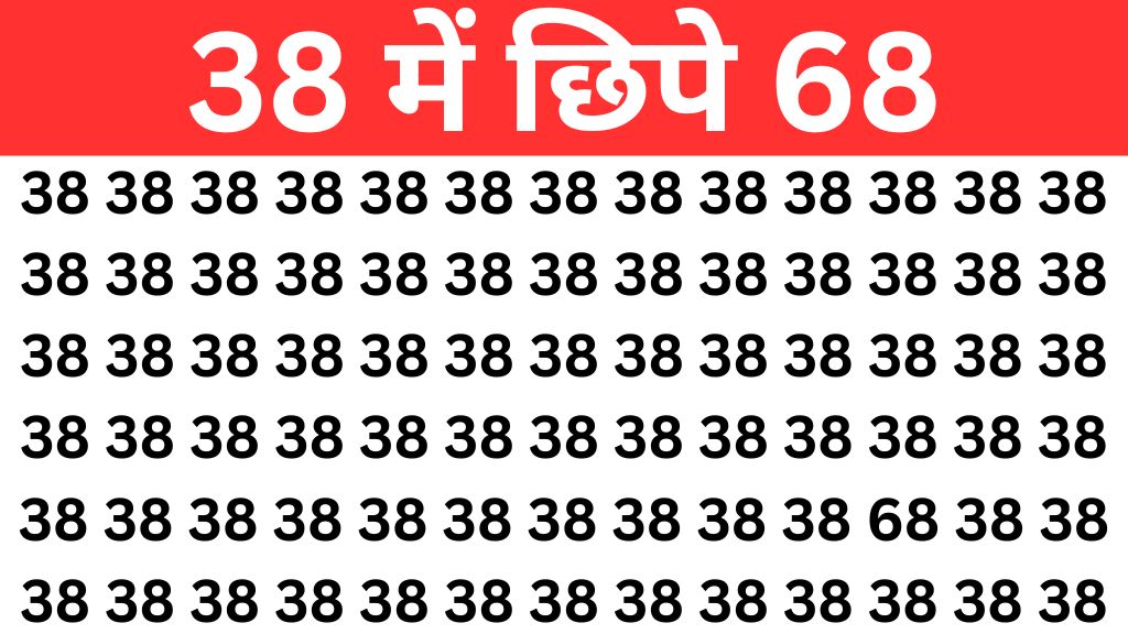 Optical illusion: बाज जैसी तेज नजर वाले भी नहीं ढूंढ पाते 38 में छिपे 68, अगर आपमें हैं दम तो ढूंढ निकालिये इसका हल