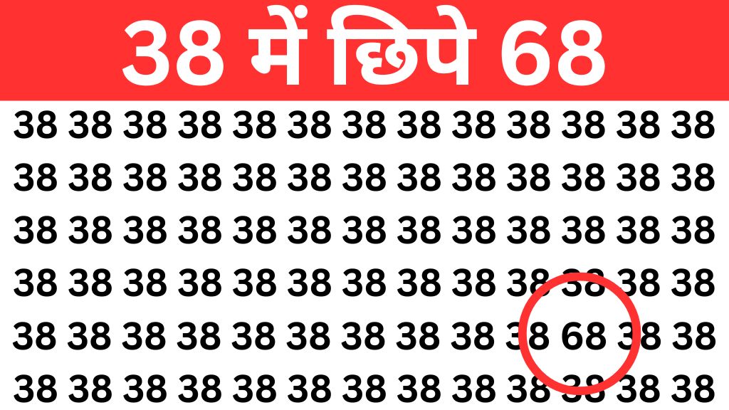 Optical illusion: बाज जैसी तेज नजर वाले भी नहीं ढूंढ पाते 38 में छिपे 68, अगर आपमें हैं दम तो ढूंढ निकालिये इसका हल