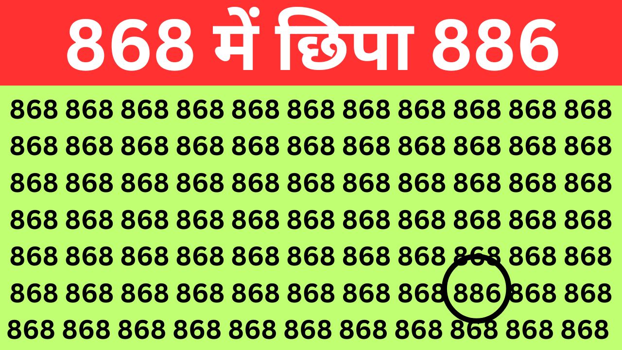 Optical Illusion : तेज बुद्धि वाले ही 768 में छिपे 786 को ढूंढ पाएंगे