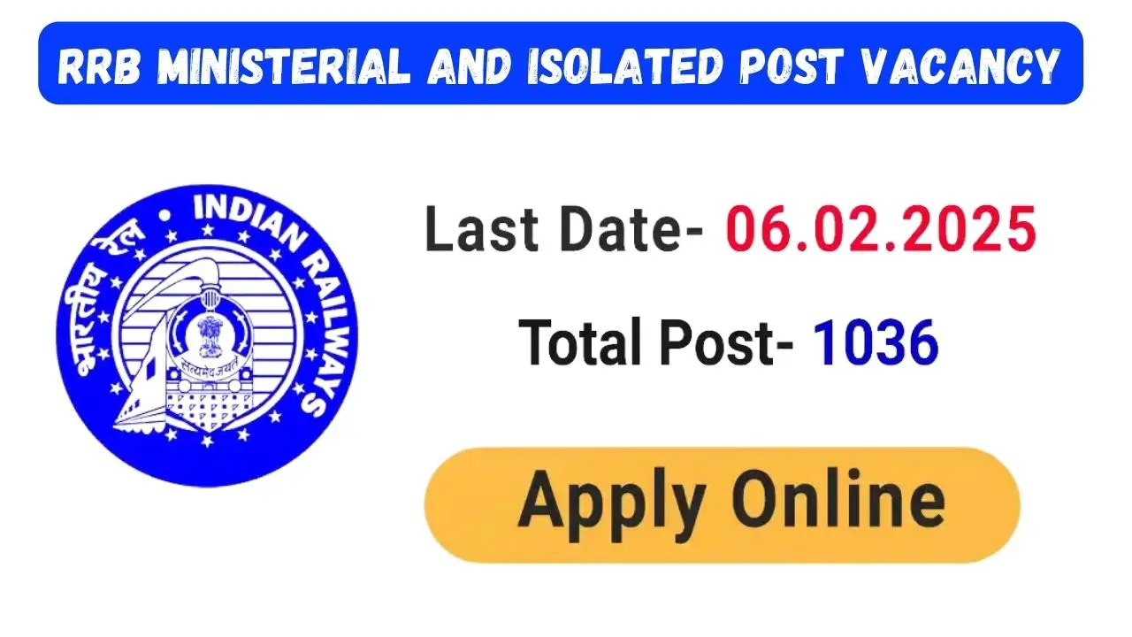 RRB Ministerial and Isolated Post vacancy