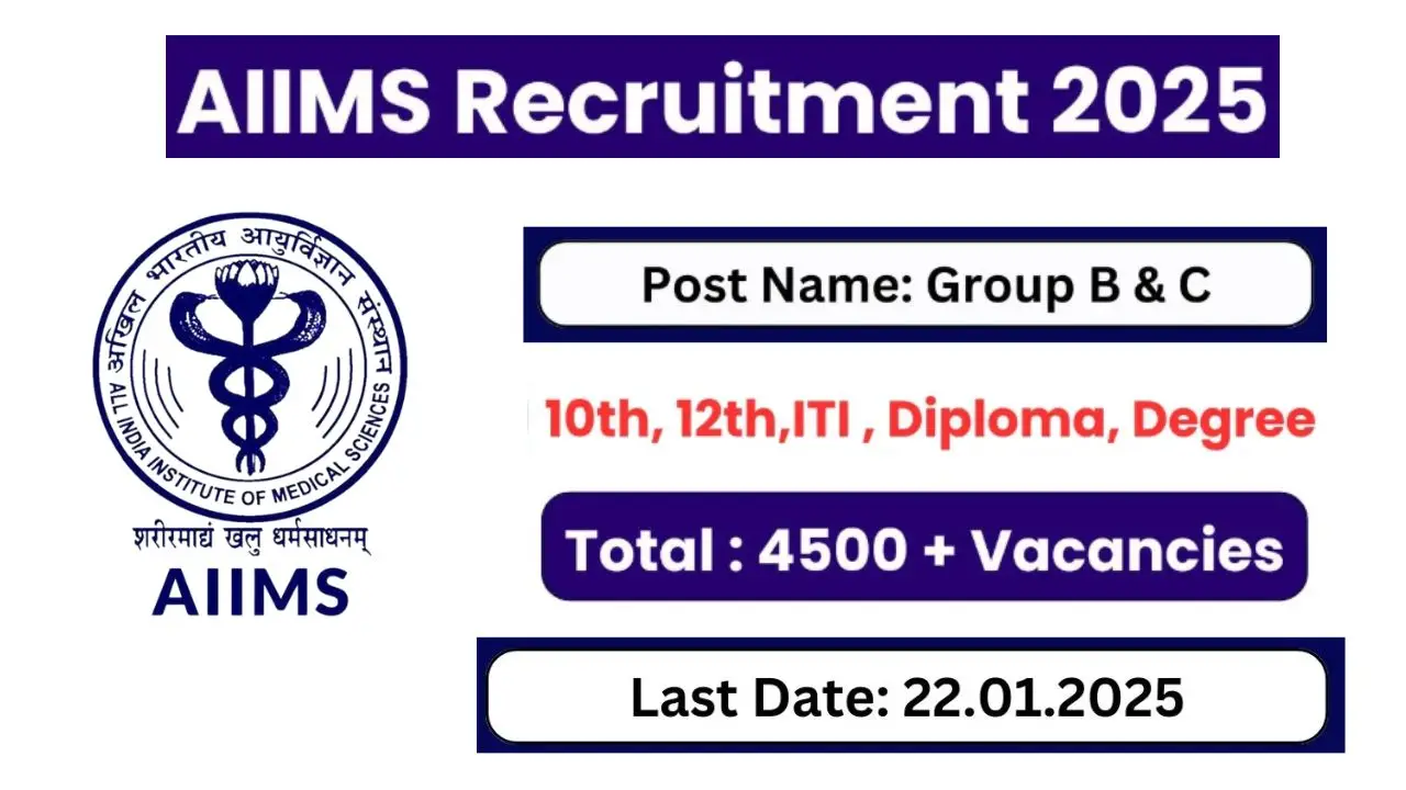 aiims group b & c vacancy 2025